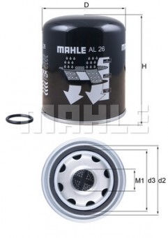 MAHLE ORIGINAL - AL 26 Element filtrant uscator aer compresor - MAHLE