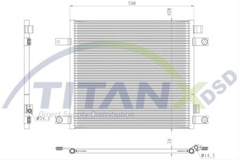 TitanX - CONDENSATOR A/C DAF CF65-CF75-CF85 TITAN-X