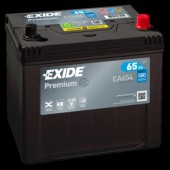 EXIDE - EA654EXI BATERIE EXIDE PREMIUM 65AH 580A 230X 173X222 +DR - EXIDE