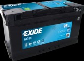 EXIDE - EK950 BATERIE  EXIDE START-STOP AGM 12V 95AH 850 AH 190X175X353 +DR
