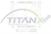 TitanX - RADIATOR (CU RAMA) MB ACTROS 952X807 TITAN-X
